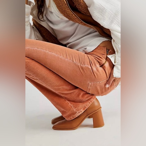 NWT FREE PEOPLE Jenny High-Rise Skinny Cord Flare Jeans In...